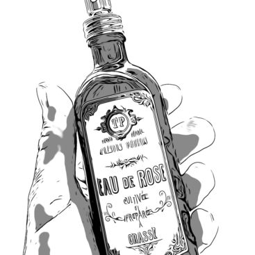 Dessin Eau florale de Rose chez Trésors publics à Nice - Rituel de soin